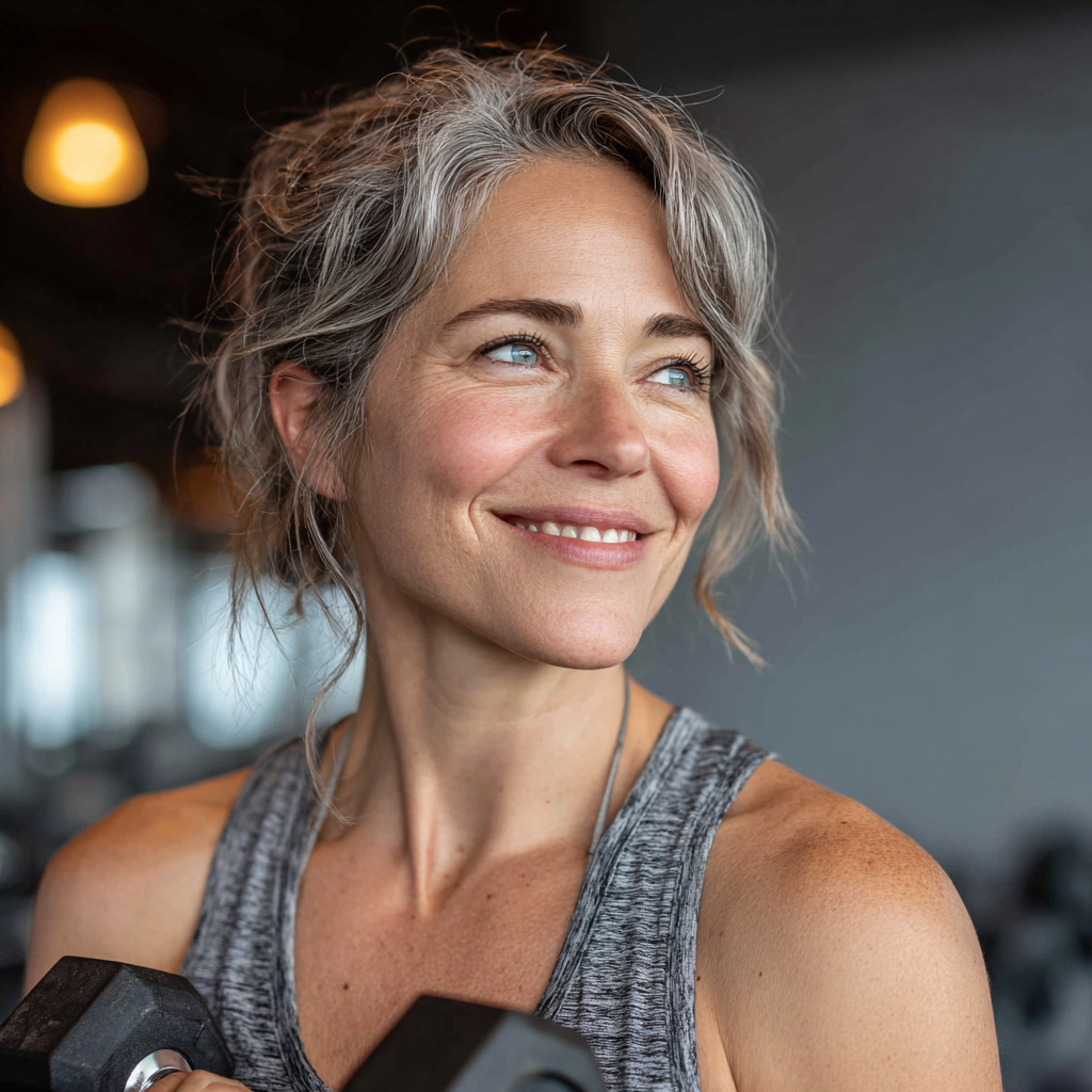 Elderly Ukrainian man with good posture demonstrating core strengthening exercise with resistance band in outdoor park setting